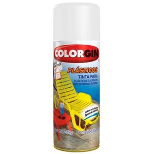 TINTA SPRAY PARA PLÁSTICOS COLORGIN BRANCO-BRILHANTE